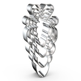 Carrot Cookie Cutter Set - 5 inch, 4 inch, 3 inch, 2 inch - 4 Piece Easter Cookie Cutters Shapes Molds - Stainless Steel