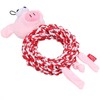 AB Tools Dog Knottie Ring Pig in Blanket Plush Rope