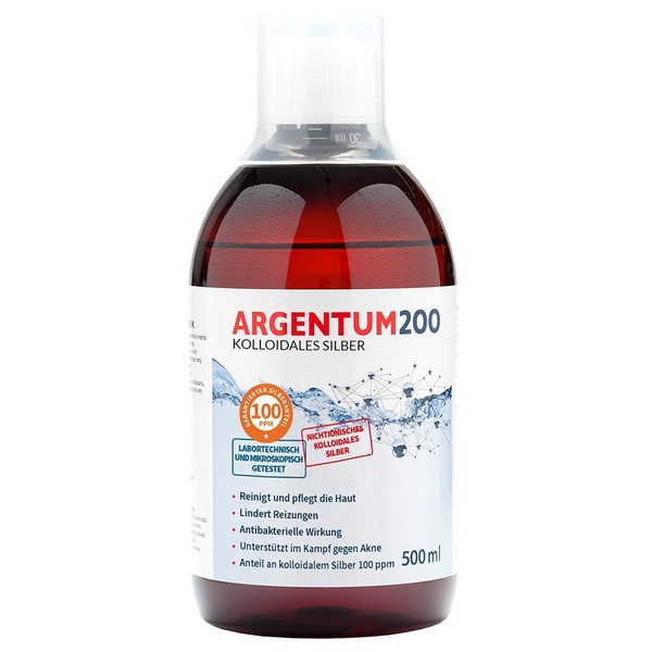 Argentum 200 colloidal silver 100 ppm 500 ml