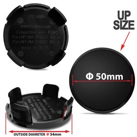 Biomar Labs Compatible with Ford Hub Caps, Wheel Caps, Wheel Hub Caps, Wheel Hub Caps, Wheel Hub Cover, 54 mm, 6M211003, Monster Red, CF 59