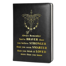 JOHSBYD Fourth Wing Leather Journal Notebook Dragon Gift Bookish Gift for Book Lover Dragon Rider Fans Gift Dragon Lover Gifts Flying Dragon Leather Journal (Always remember)