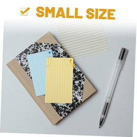 GRIRIW 1 Set Index Cards Rings Lined Study Flash Cards Single Hole Punched Note Cards for English Learning