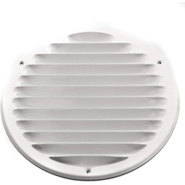 Vent Systems 6" Soffit Vent Cover - Pack of 5 - White - Round Air Vent Louver - Grill Cover - Built-in Insect Screen - HVAC Vents for Bathroom, Home Office, Kitchen