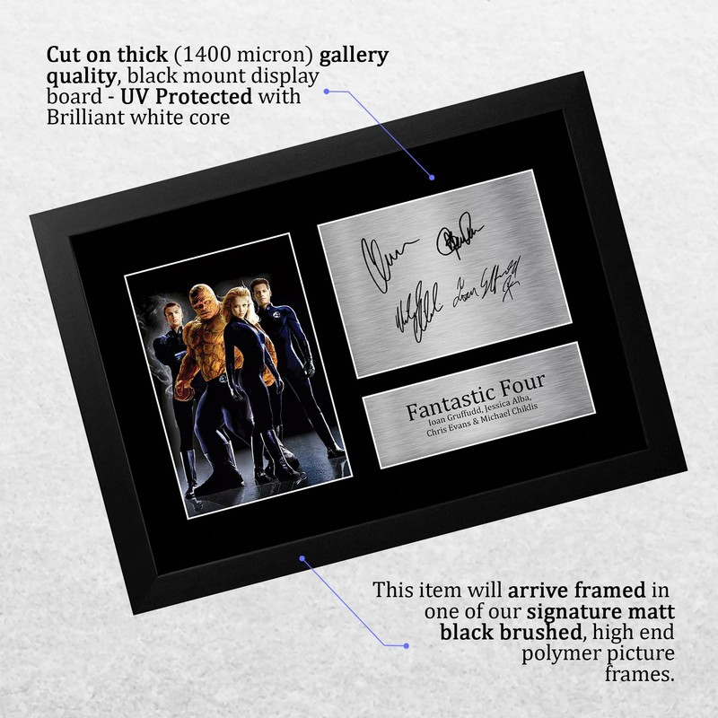 HWC Trading FR A4 Fantastic Four Gifts Printed Signed Autograph