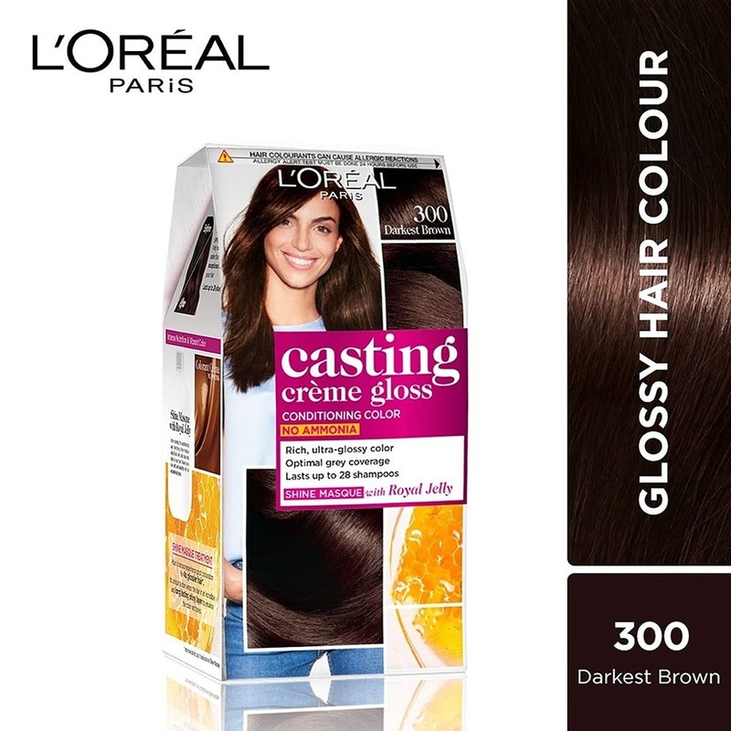 L'Oreal Paris Casting Cream Gloss, Darkest Brown 300, 87.5 g