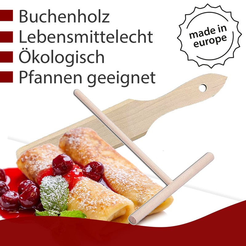 Smart-Planet Set of 2 crepe maker distributors and spatulas for