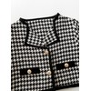 WDIRARA Toddler Girl's 2 Piece Houndstooth Button Front Long Sleeve