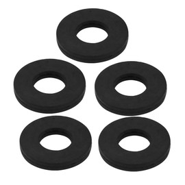 TOP-VIGOR 5Pcs Rubber Flat Washers, 22mm OD 10mm ID 3mm Thickness Heavy Duty Black Rubber Grommet Vibration Damping Pads Sealing Gasket Washers for Faucet Pipe Water Hose Fastener Bolt