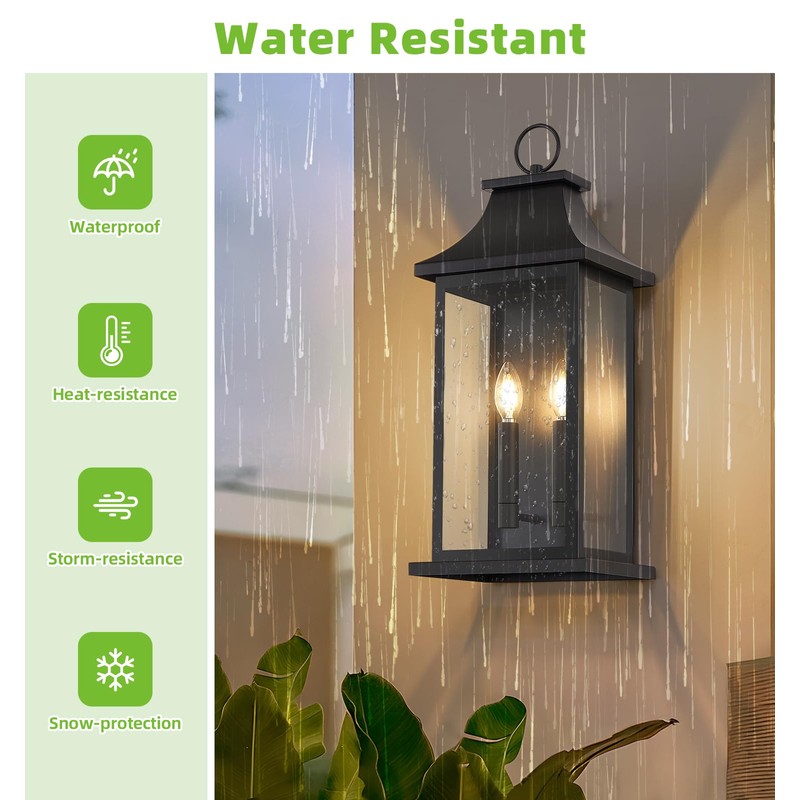 tewei 18'' Large Outdoor Wall Light, Porch Light Outdoor Wall