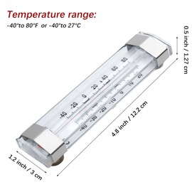 9 Pcs Freezer Kitchen Thermometer Refrigerator Thermometer Fridge Thermometer Freezer Cooler for Kitchen Restaurant Home Decoration
