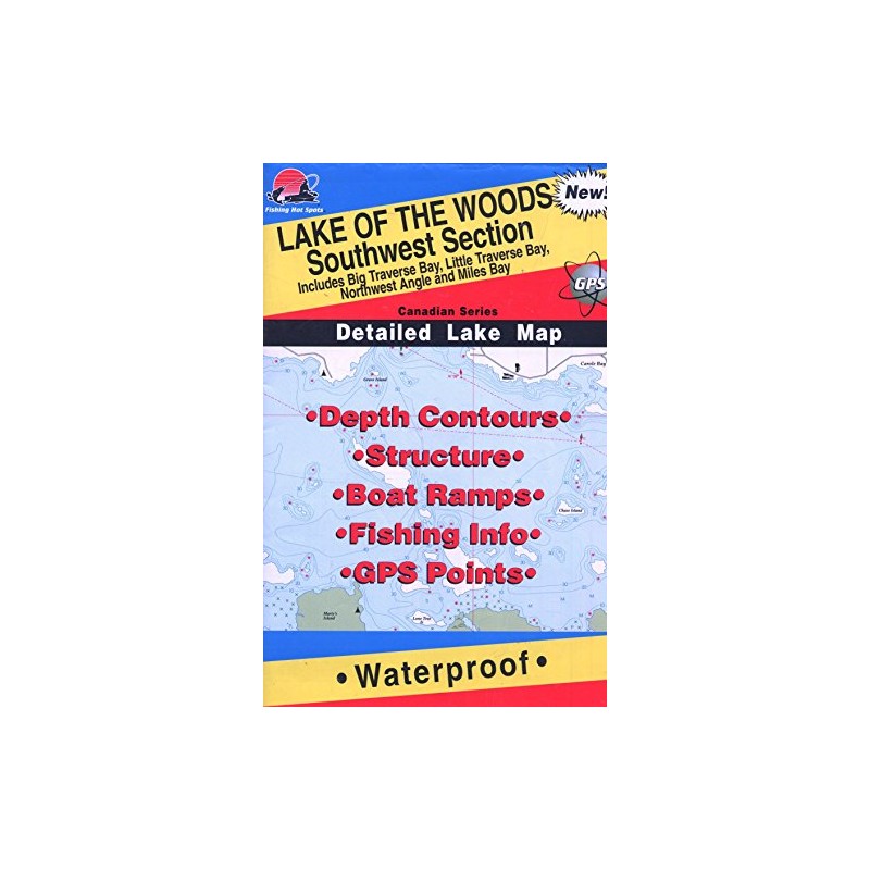 Lake of The Woods Southwest Section Fishing Map