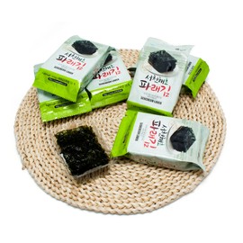 Delicious Seocheon Seaweed Pae-Rae Gimbap Packaged in 4g 32 Bags, Roasted Twice with Sesame Oil and Perilla Oil