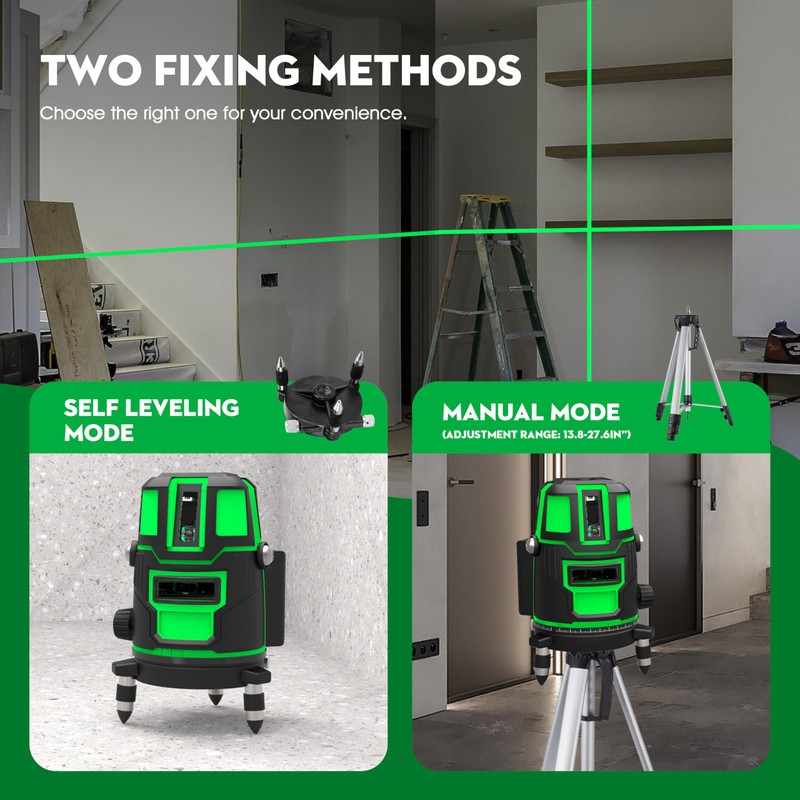 5 Lines Laser Level Tool 360 Self Leveling Precision Cross