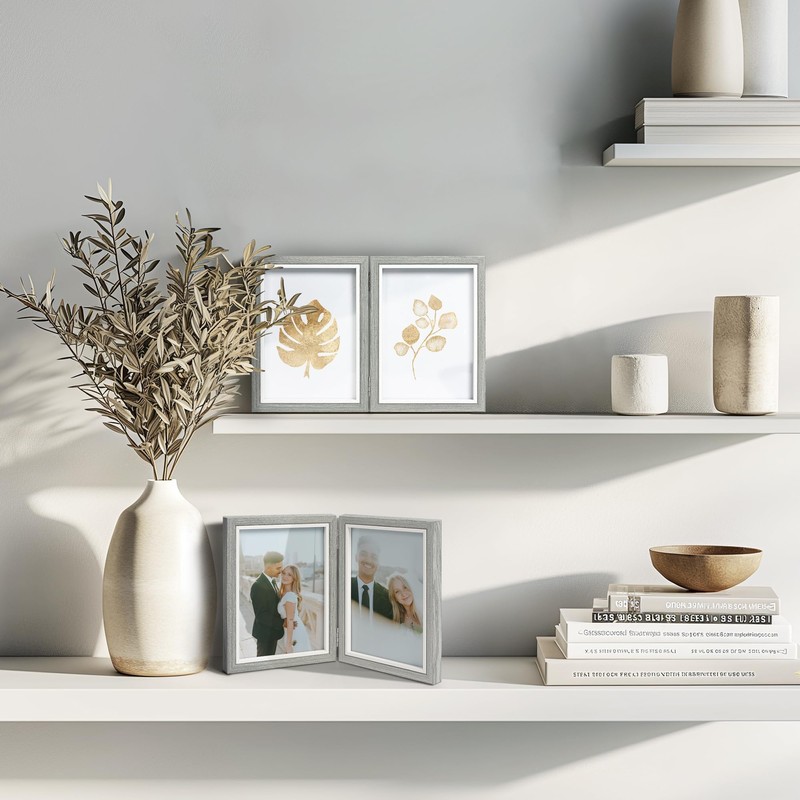 Afuly Photo Frame, 2 Sides, 2L Picture Stand, Stylish, Simple,