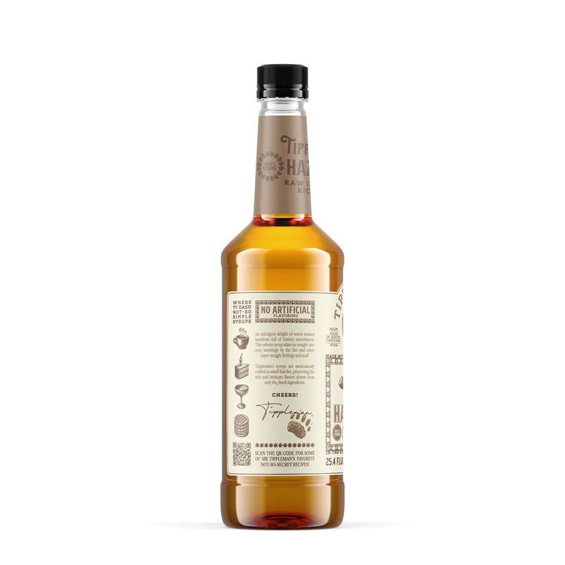 Tippleman's Hazelnut Coffee Syrup - Rich Flavor for Hot or