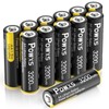 POWXS AA Lithium Batteries, 12 Pack 1.5V Lithium Iron AA