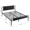 VECELO Queen Size Platform Bed Frame with Wood Headboard/Mattress Foundation/Premium