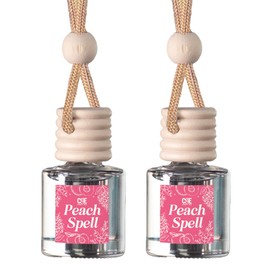 CE CRAFT CANDECraftCo Car Air Hanging Fragrance Oil, Car Auto Freshener for Essential Oils, Scents Fragrance Aromatherapy Automobile Diffuser, Long Lasting (Peach Spell)
