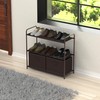 Simple Houseware 3-Tier Closet Storage with 2 Drawers, Brown