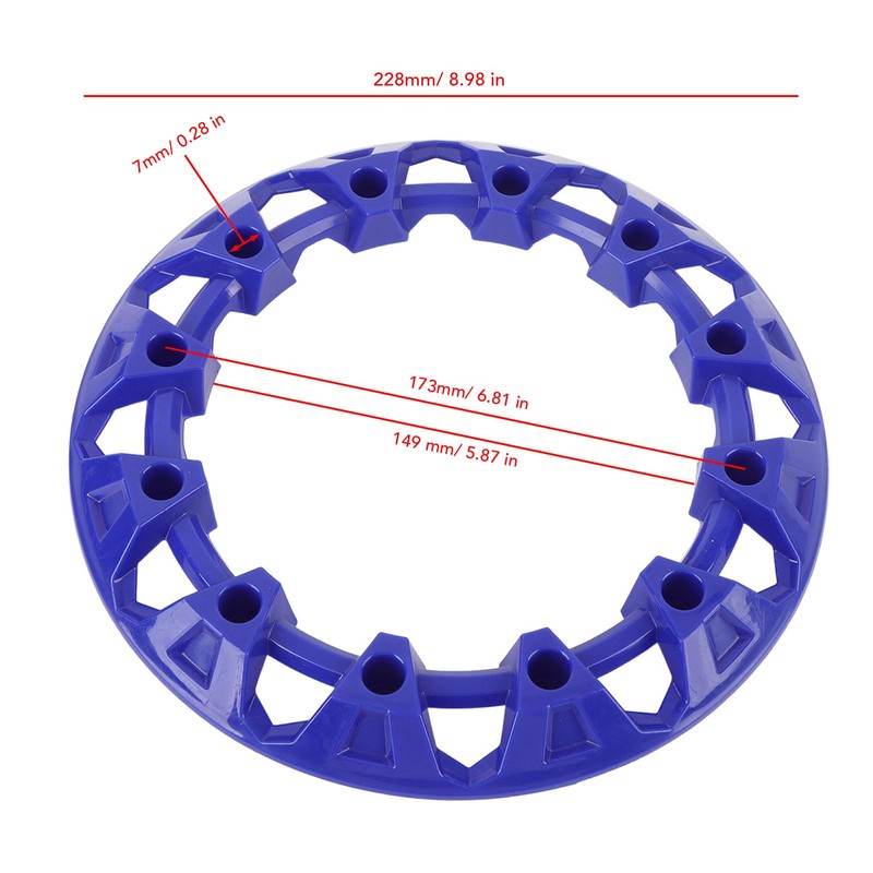 ATV Wheel Rim Hub Protection, 4Pcs 8 Inch Wheel Trim