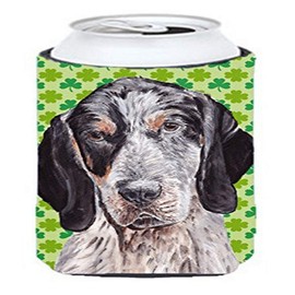 Caroline's Treasures SC9721TBC Blue Tick Coonhound Lucky Shamrock St. Patrick's Day Tall Boy Hugger Can Cooler Sleeve Hugger Machine Washable Drink Sleeve Hugger Collapsible Insulator Beverage Insulat
