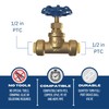 XFITTING 1/2 inch Push Fit Stop Valve with Drain and