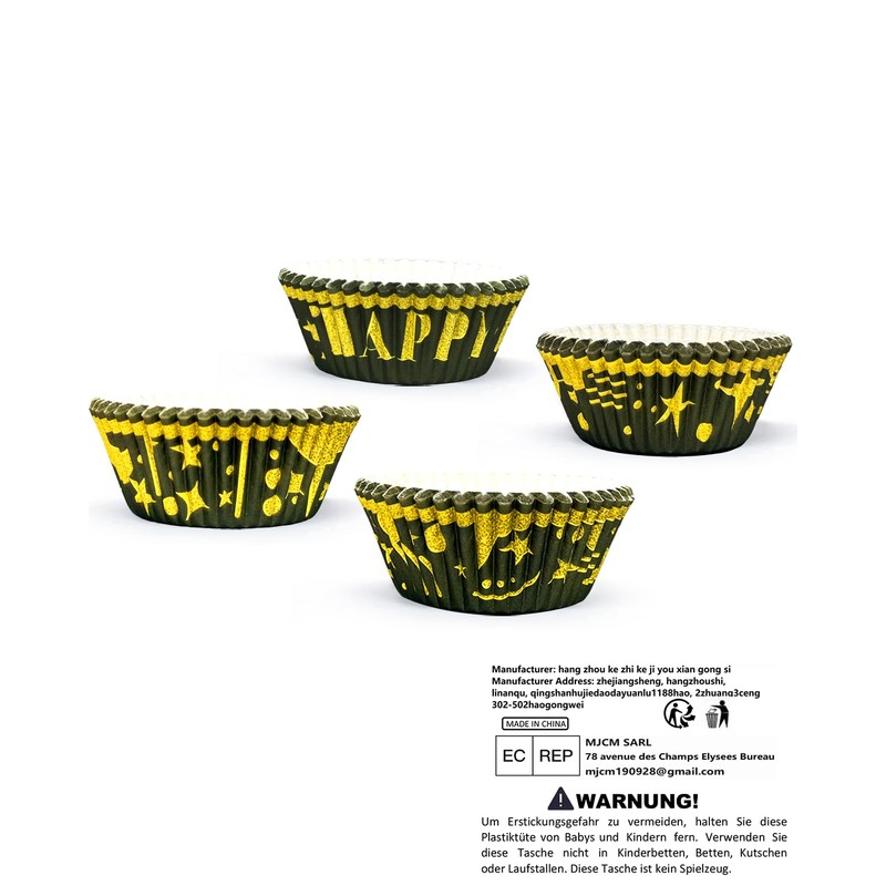 Gcardist 100th Birthday Cupcake Liners Pack of 200 Muffin Liners