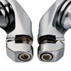 XFMT 1 1/4" 32mm Chrome Short Angled Adjustable Highway Foot
