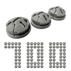 Dicio Knockout Cable Connector 700 PCs Push-in Connector Hole Bushing Connector snap in, Knockout Cable Connector 3/8 in. Non Metallic Cable clamp Hole Bushing for Junction Box