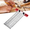 T Rule Stainless Steel Silver Scribing Ruler Woodworking Measuring Tool