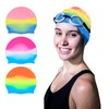 Fumwase 6PCS Unisex Adult Silicone Swim Caps Waterproof Swimming Hat