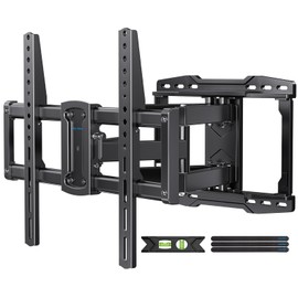 USX STAR UL Listed Full Motion TV Wall Mount Bracket for Most 37-86 inch TVs, Swivel Tilt Extension Level TV Mount, Max VESA 600x400mm, Holds up to 132lbs & 16" Wood Studs with Hole Drilling Template