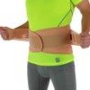 Beige Neoprene Adjustable Lower Back Support Lumbar Brace Size Large