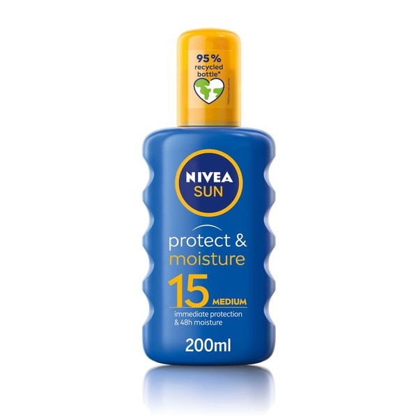 Nivea Sun Immediate Protection Moisturising Sun Spray SPF15 200 ml
