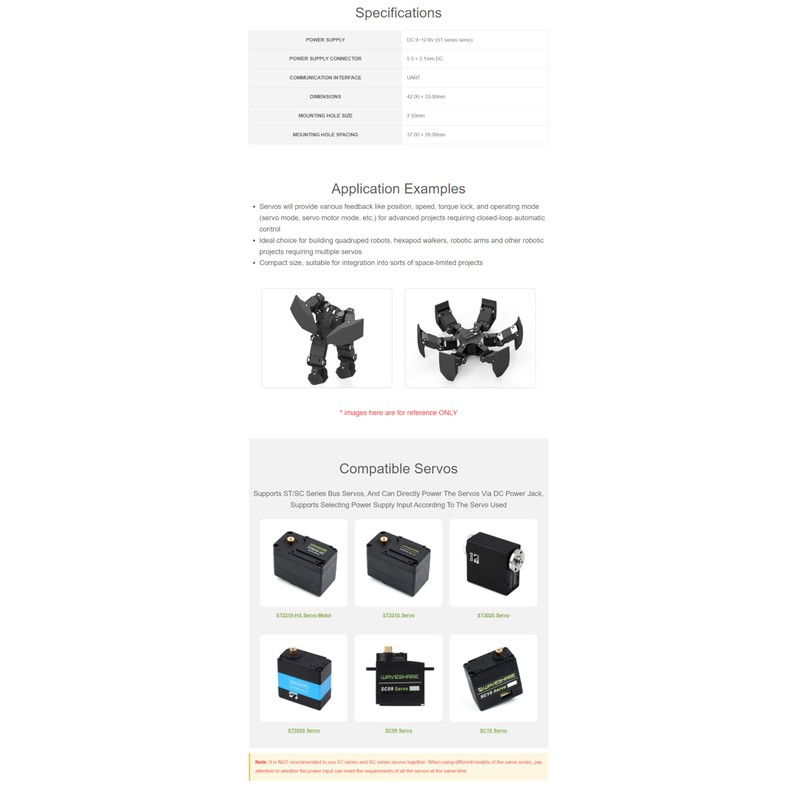 Coolwell For Serial Bus Servo Fits Raspberry Pi Jetson Nano
