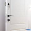 XFORT 40mm Matt Black Night Latch Narrow Complete with Rim