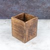 Samhita Mango Wood Burning Finished Kitchen Utensil Holder for Countertop,