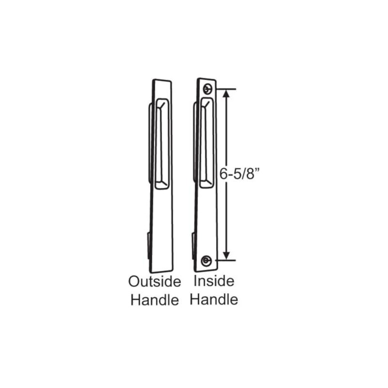Easy Fix Hardware Sliding Patio Glass Door Flush Mount Dummy