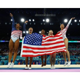Champion 8x10 Photo USA Gymnastics 2024 Paris Olympics SIMONE BILES, CHILES, LEE, CAREY
