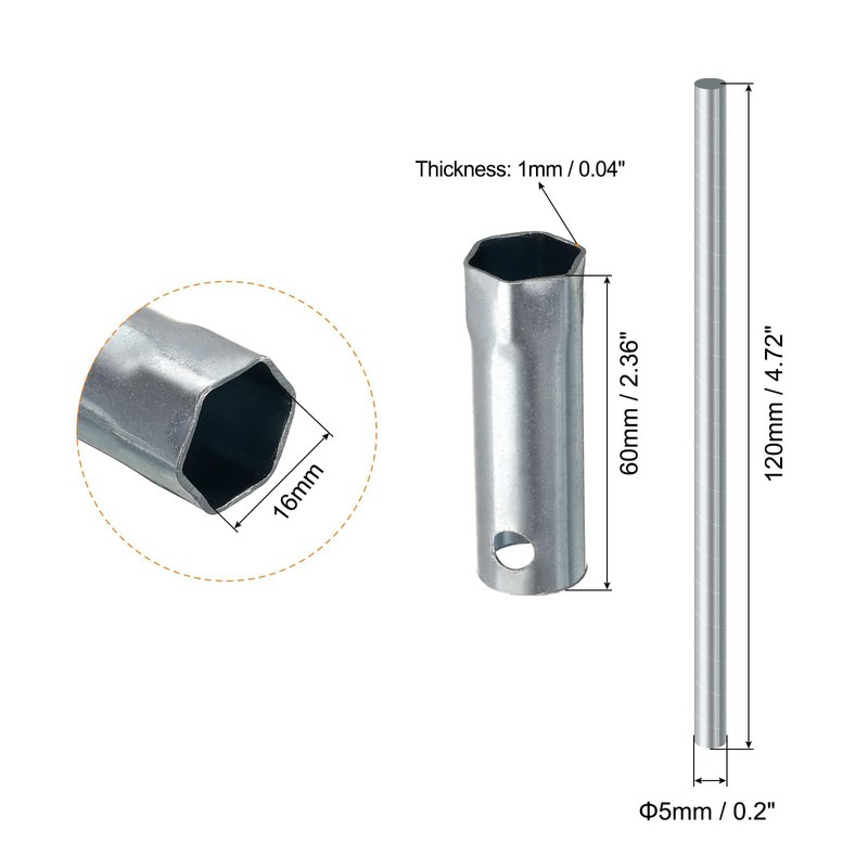 TA-VIGOR 16mm Spark Plug Socket Wrench Set, Manual Spanner Tool