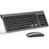 Wireless Keyboard and Mouse Ultra Slim Combo, TopMate 2.4G Silent