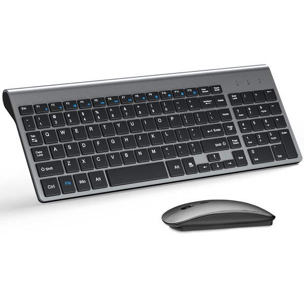 Wireless Keyboard and Mouse Ultra Slim Combo, TopMate 2.4G Silent