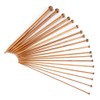 36Pcs Single Pointed Knitting Needles Set 18 Sizes Carbonized Yarn
