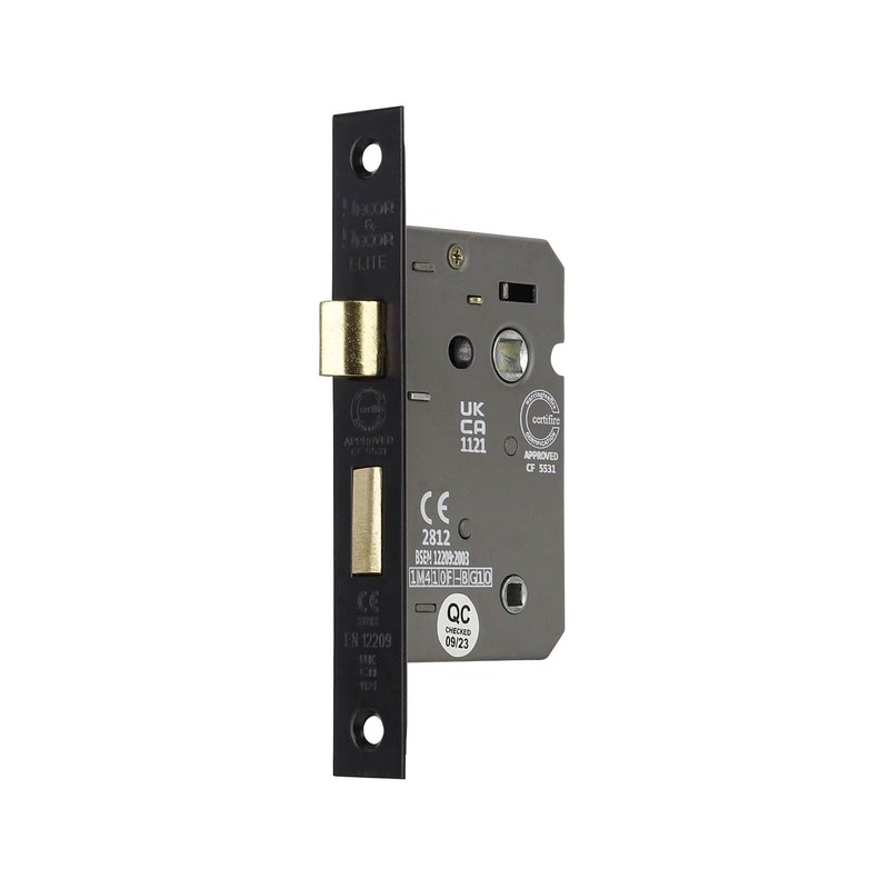 Decoranddecor Bathroom Mortice Lock - 2.5inch / 64mm - Matt