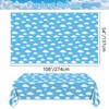 QUERICKY 2 Pack Blue Tablecloths, 137 x 274cm Blue Table