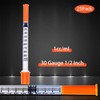 1ml/cc 30G 1/2 Inch Syringes, U-100 Scientific Lab Syringe, Individual