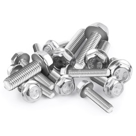 Flange Screw, Hexagonal Screw, Pack of 25, M8 x 40 mm, Rounded Head Screws, Full Thread, Stainless Steel Screws, A2 with Flange, Rustproof, Suitable for Various Applications (M8 x 40 mm, 25 Pieces)