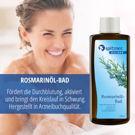Spitzner Health Bath Rosemary Oil 190 ml - Health-Promoting Bath Essence with Essential Oil | Promotes Blood Circulation