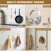 Foldable Wall Hooks, Gold, 5 Pack, Heavy Duty Coat and