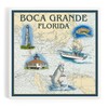 Boca Grande, Florida, Nautical Chart (Absorbent Ceramic Coaster, Single, Cork